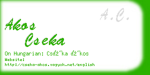 akos cseka business card